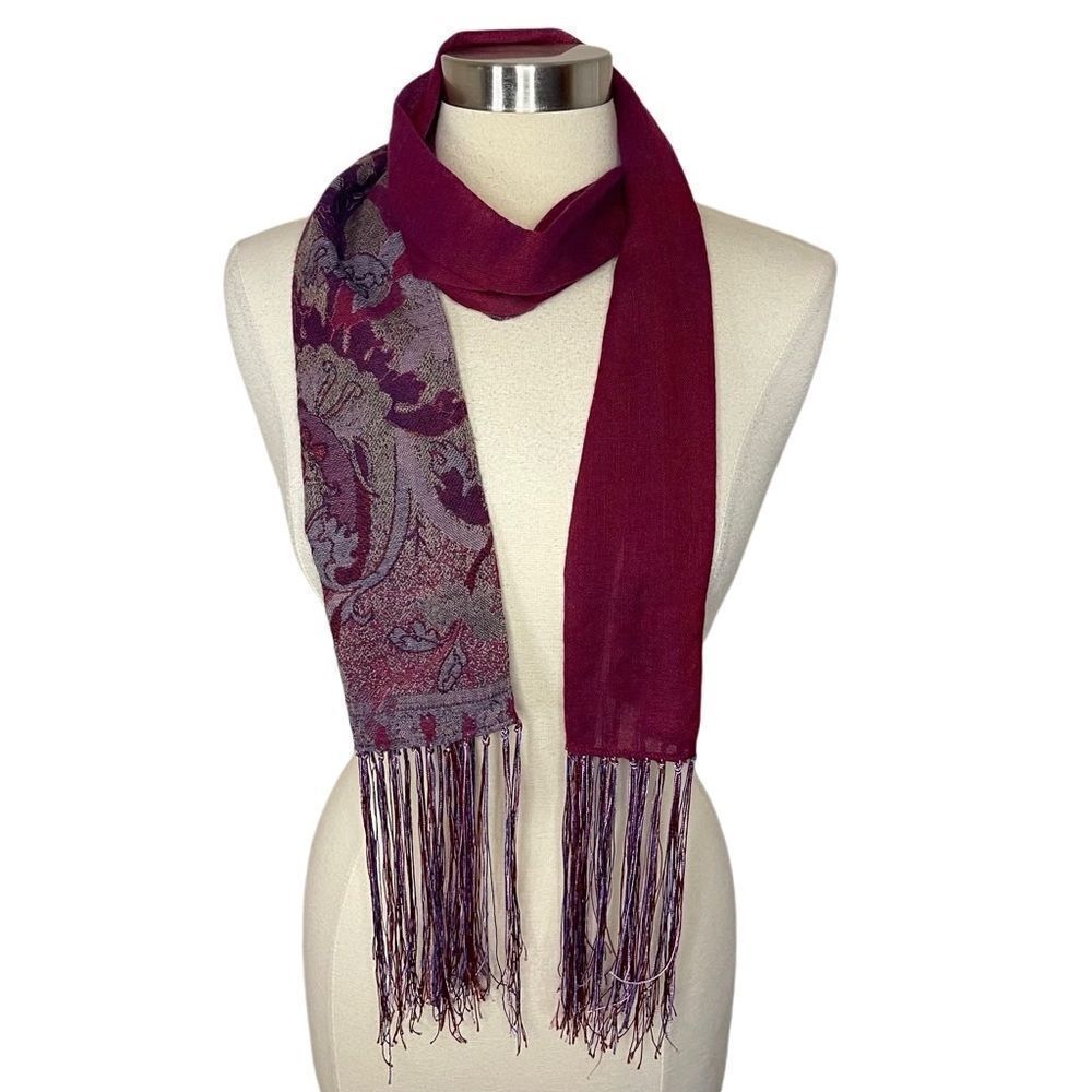 ❄️ 100% Pure Wool Women’s Lightweight‎ Fringed Scarf